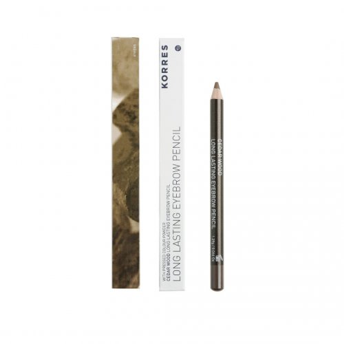Korres Long Lasting Eyebrow Pencil Cedar Wood Μολύβι για τα Φρύδια Κέδρος - 01 Σκούρα Απόχρωση, 1 τεμάχιο